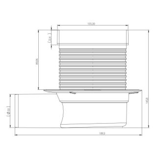 Душевой трап Logan L006-100 с решеткой Нержавеющая сталь под плитку